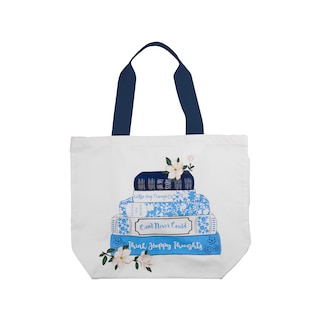 Draper James Canvas Tote Book Stack