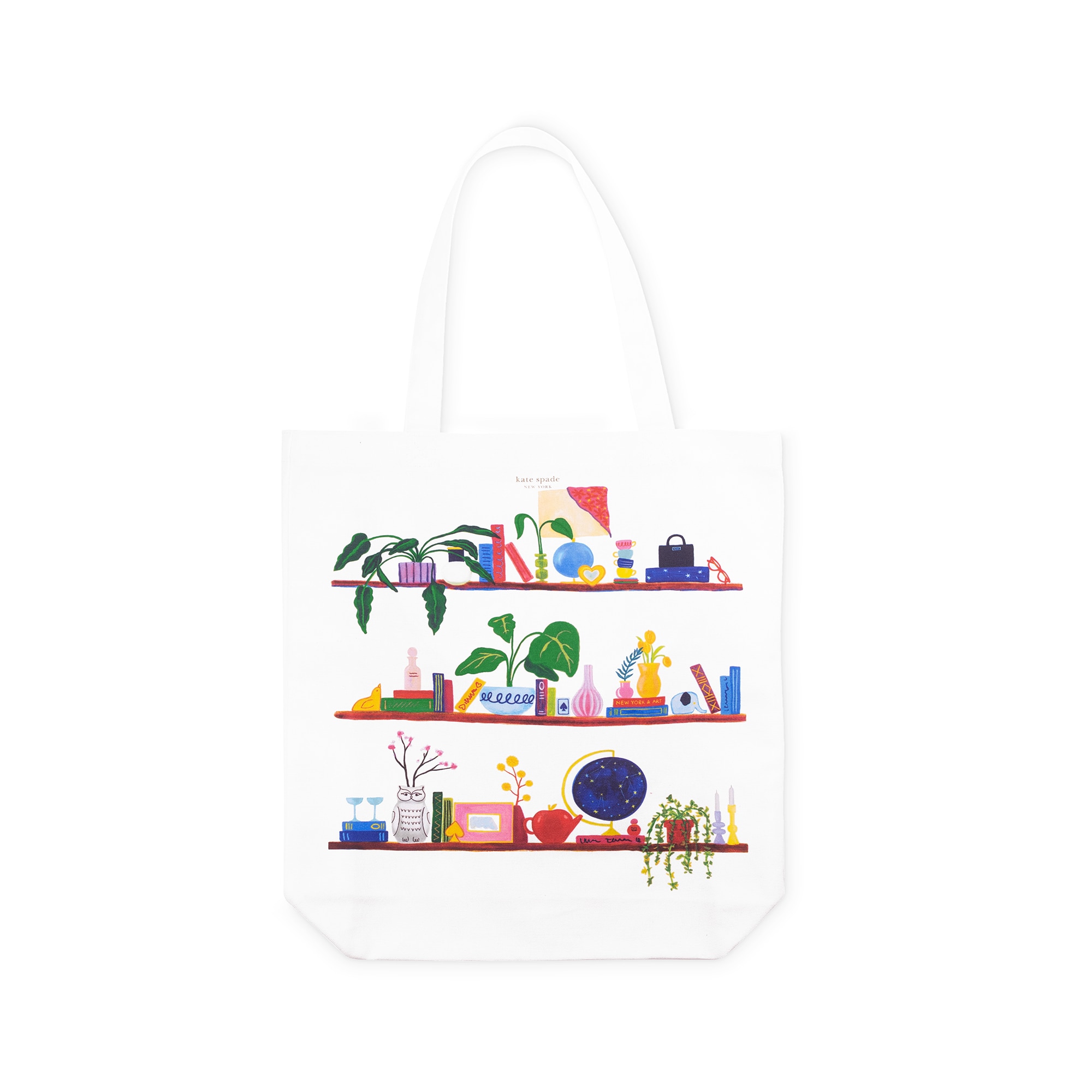kate spade new york Canvas Book Tote Charmed Library