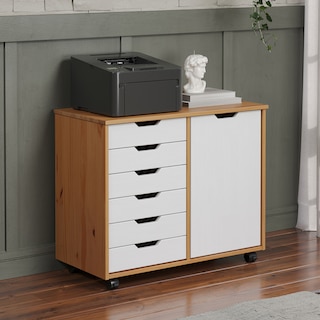 Trendfurn Multiple Drawer Roll Cart Cabinet With 1 Door