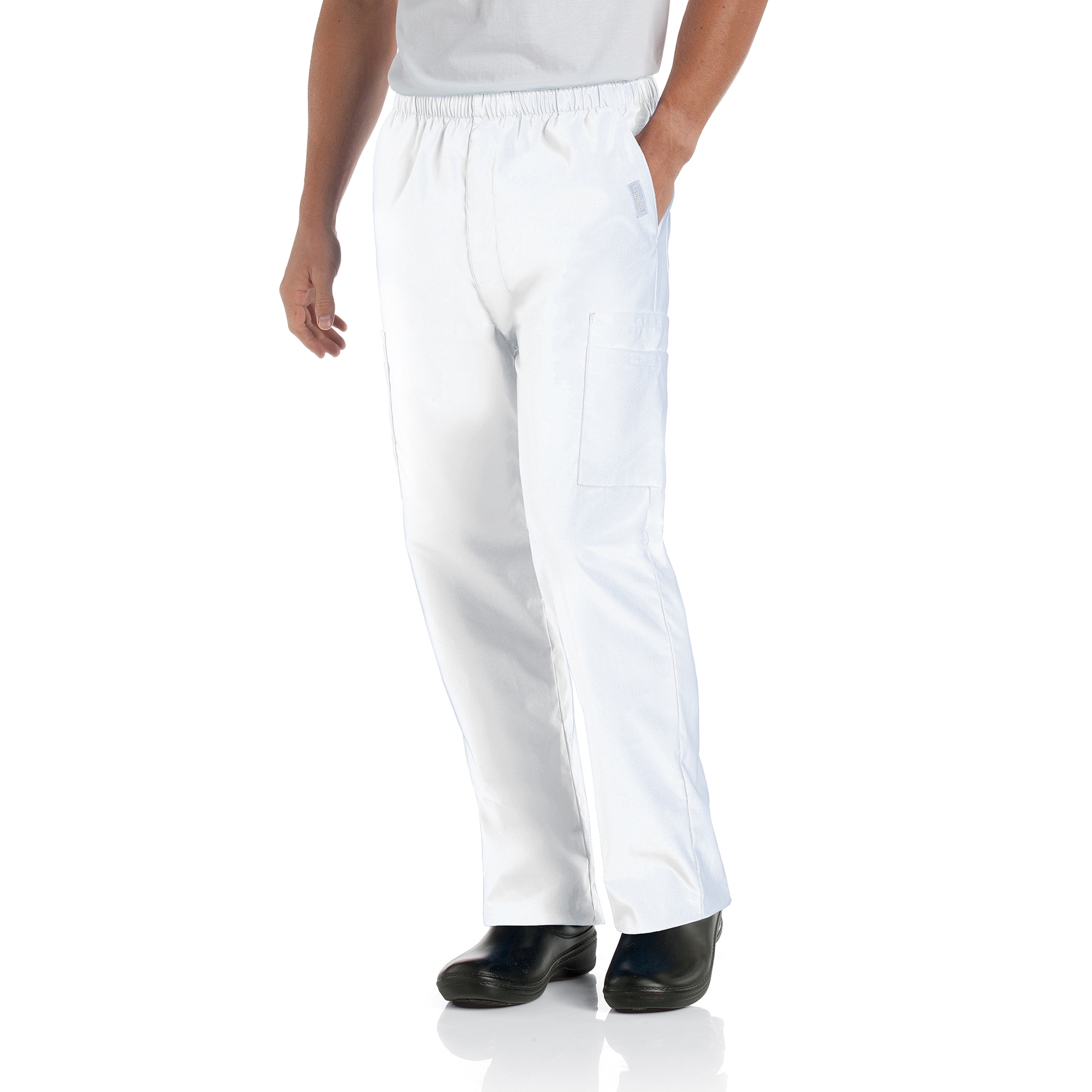 Landau Essentials Men's Straight-Leg Cargo Scrub Pants