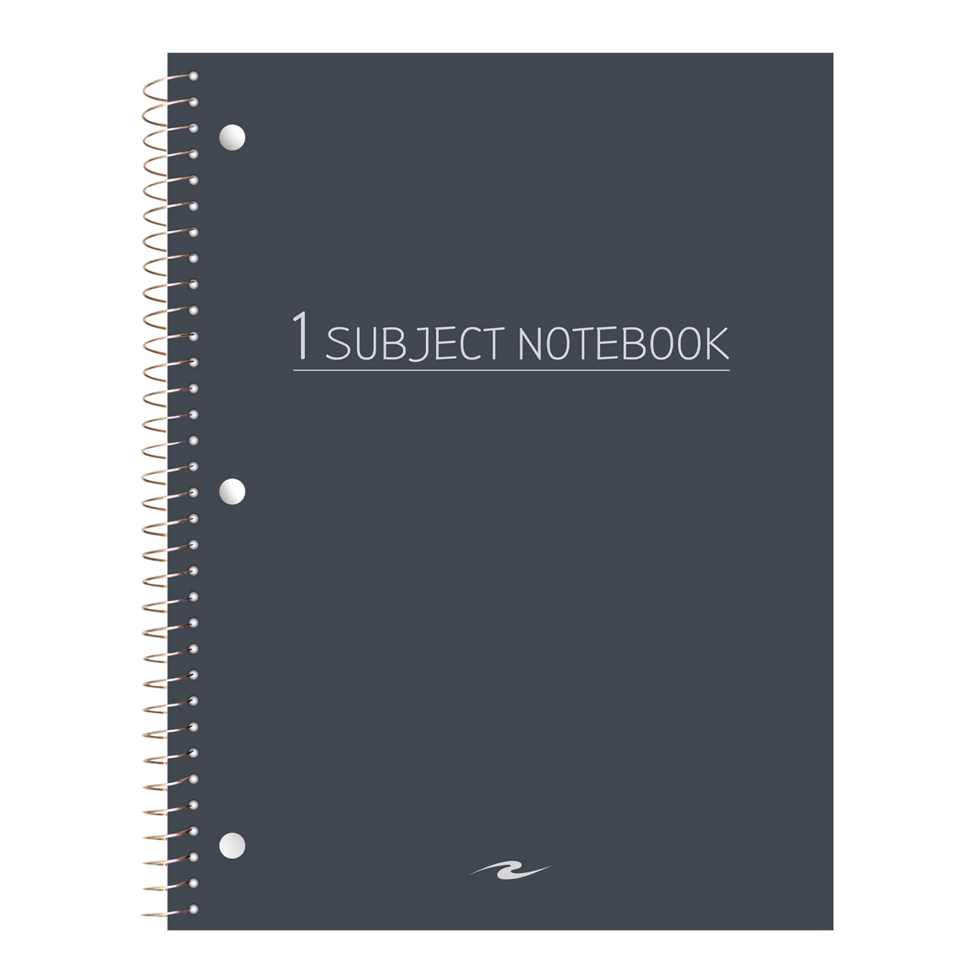 One Subject Spiral Notebook, College Ruled, 3 Hole Punch, Perforated, 10.5" x 8", 70 Sheets, Assorted Poly Covers