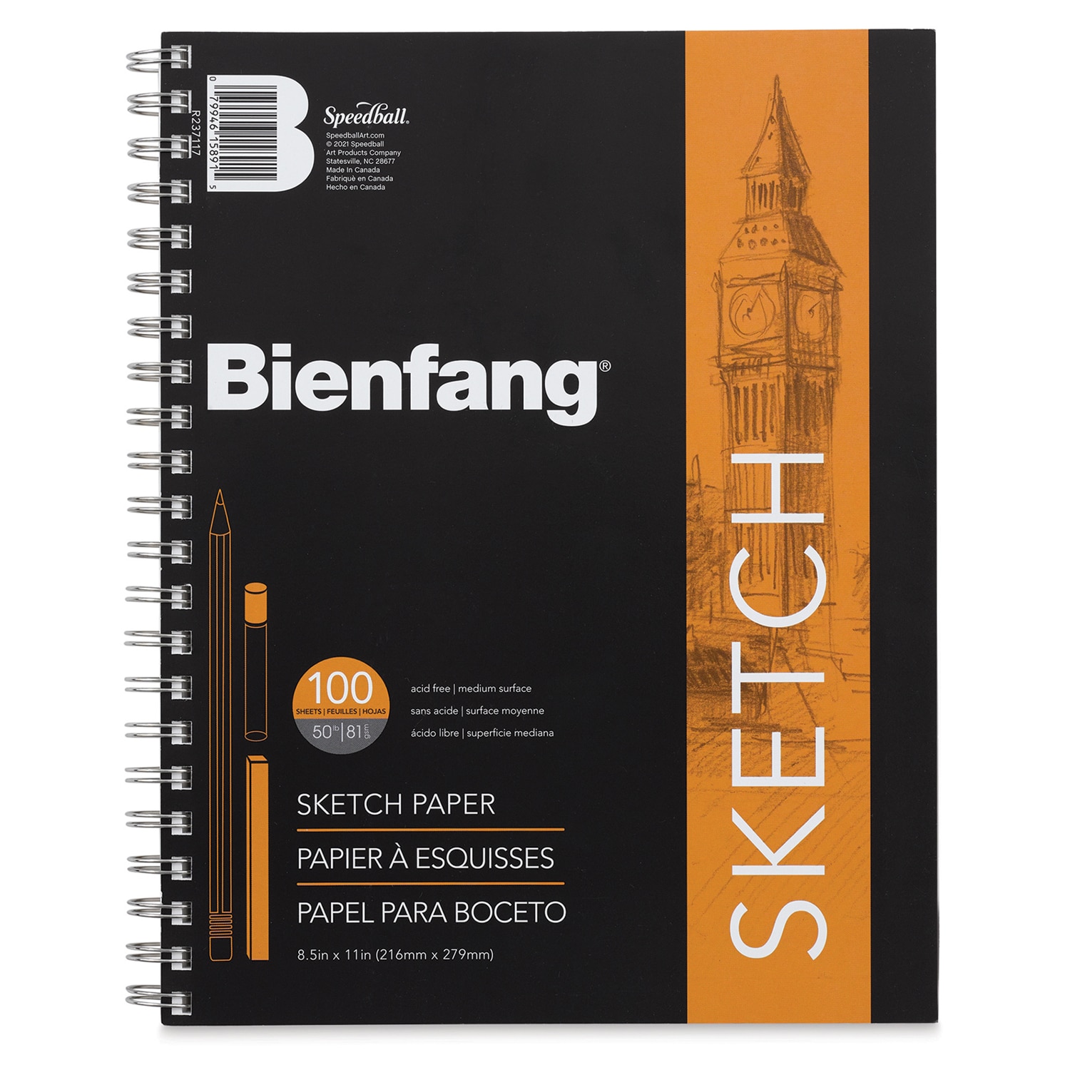 Bienfang Sketch Pad - 11" x 8-1/2" 100 Sheets