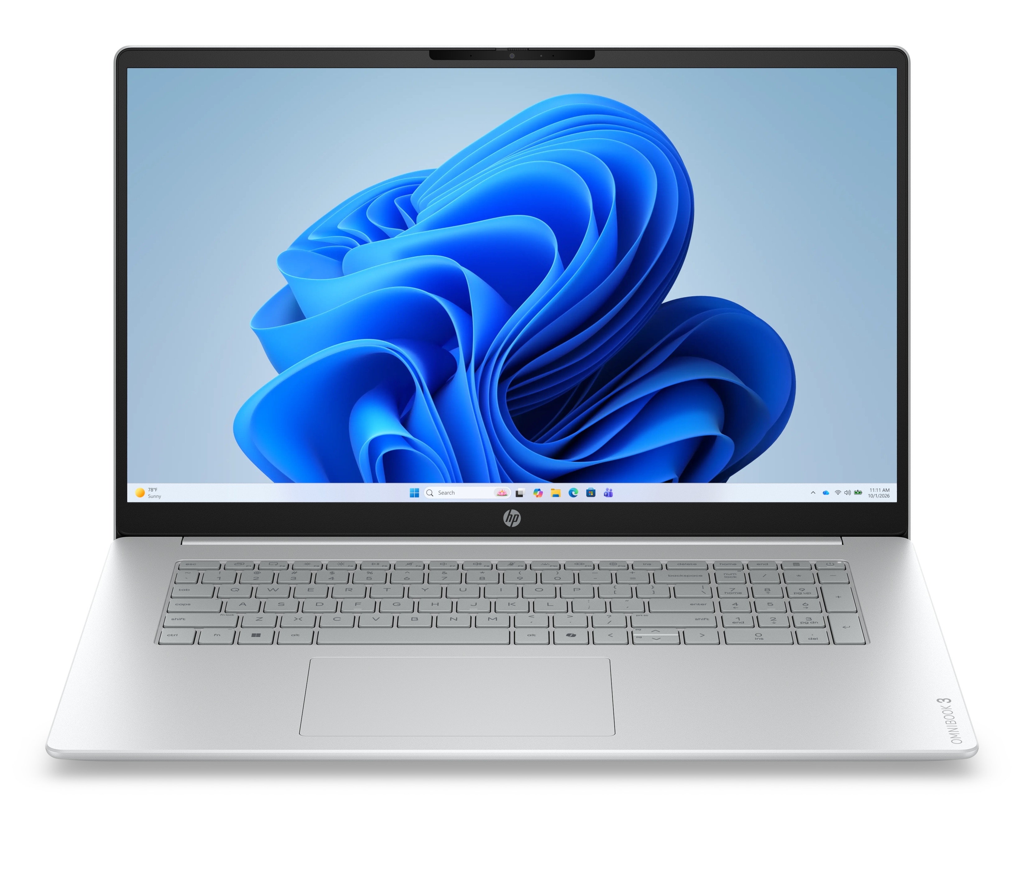 HP OmniBook 3 17.3" Touchscreen Laptop AMD Ryzen 3 30 8GB AMD Radeon 610M Graphics 512GB Windows 11 Home in Glacier Silver