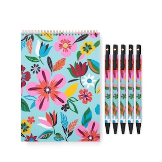 Kate Spade Safari Floral Top Spiral Notebook & Pen Set