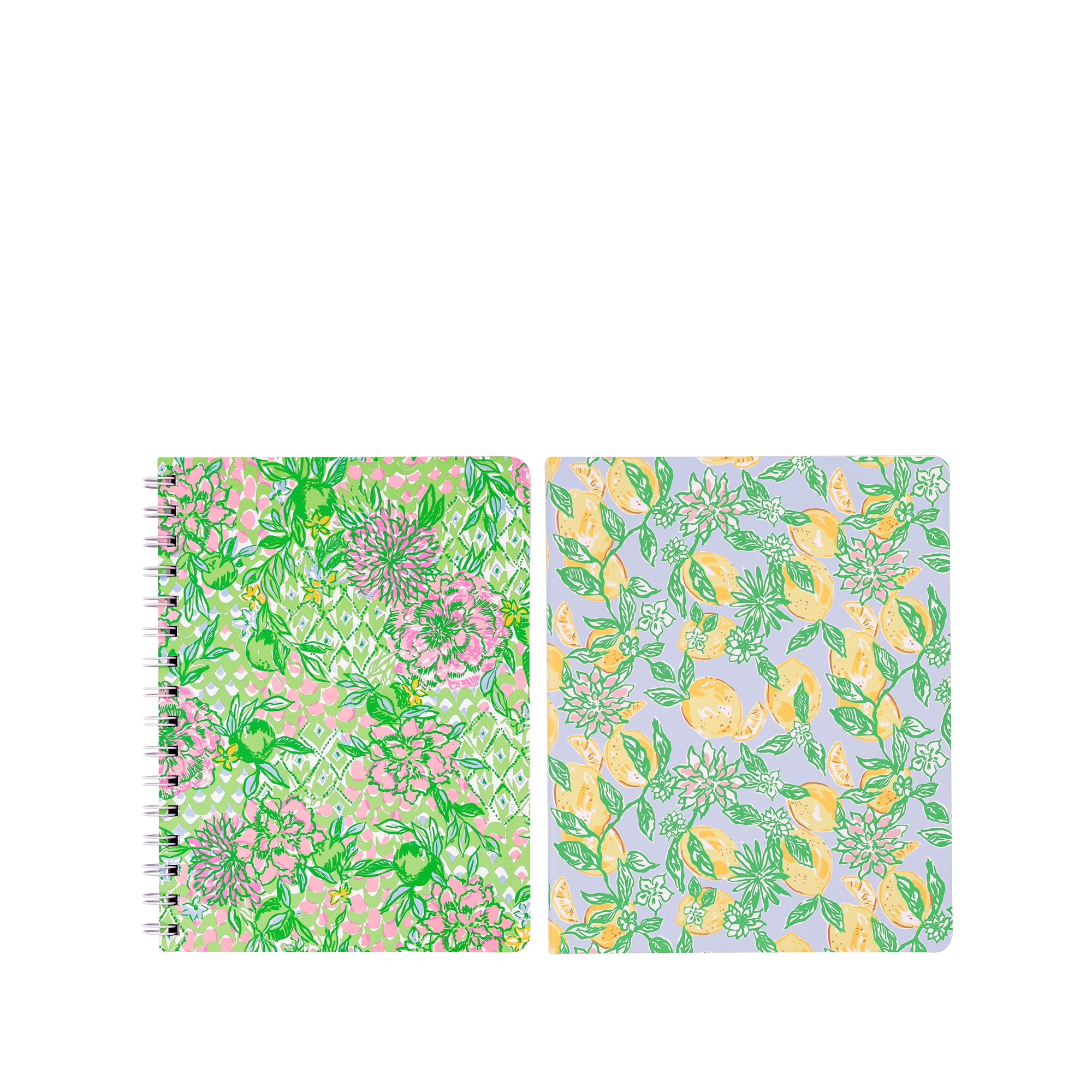 Lilly Pulitzer Mini Notebook and Concealed Spiral Notebook Lime/Lemonade