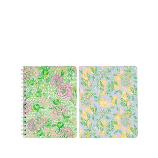 Lilly Pulitzer Mini Notebook and Concealed Spiral Notebook Lime/Lemonade