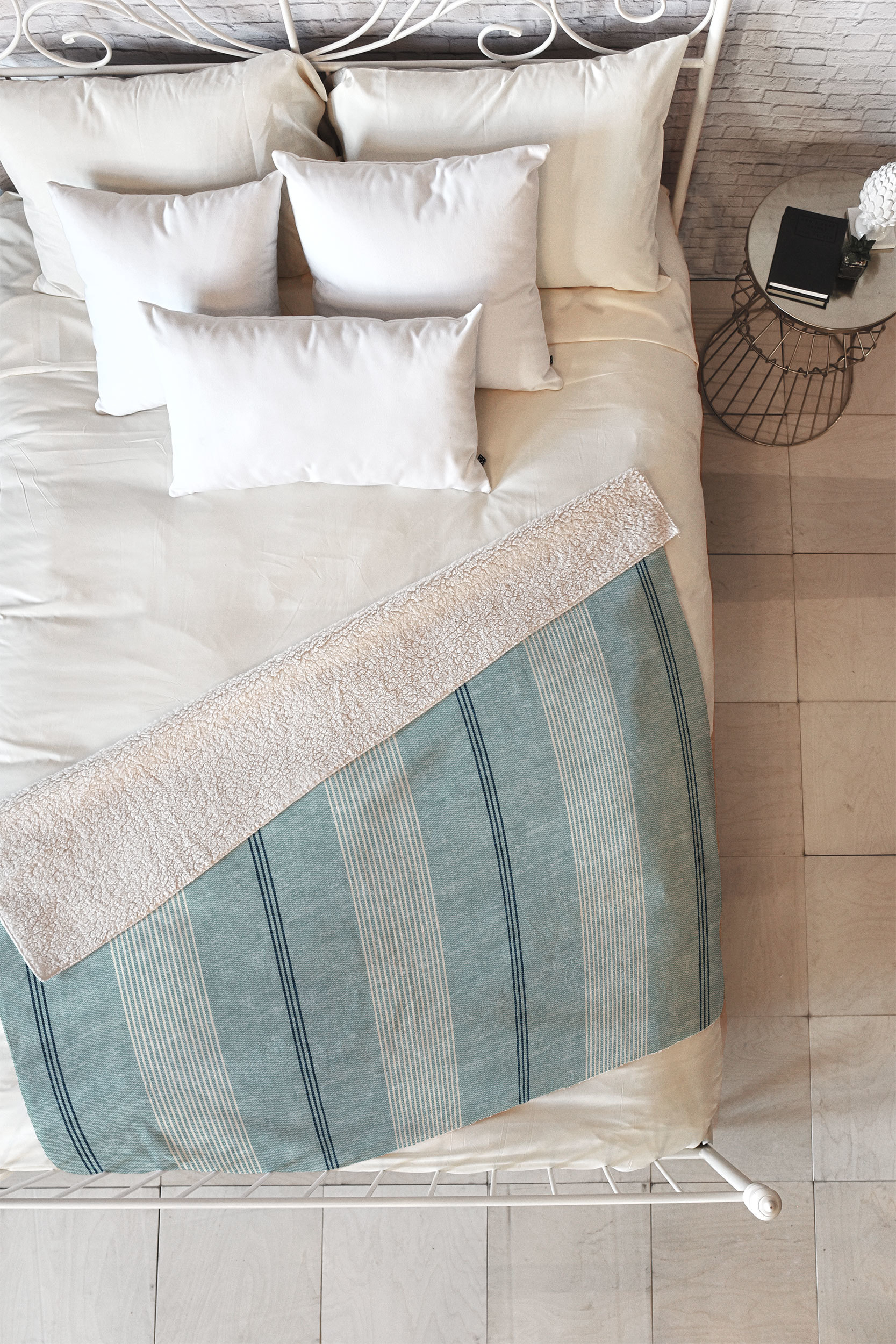 Society6 Ivy Stripes Throw Blanket