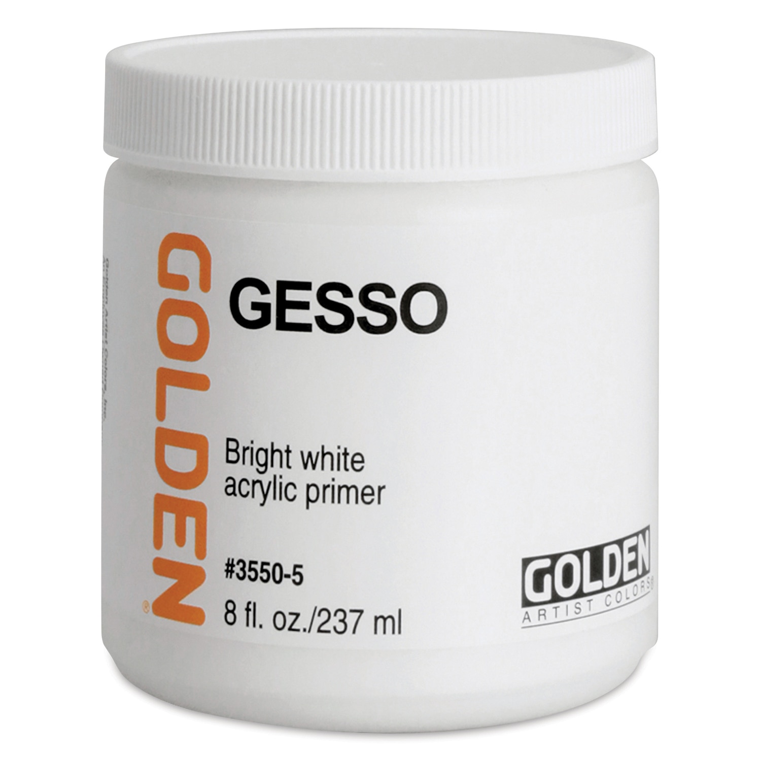 Golden Acrylic Gesso - White 8 oz jar