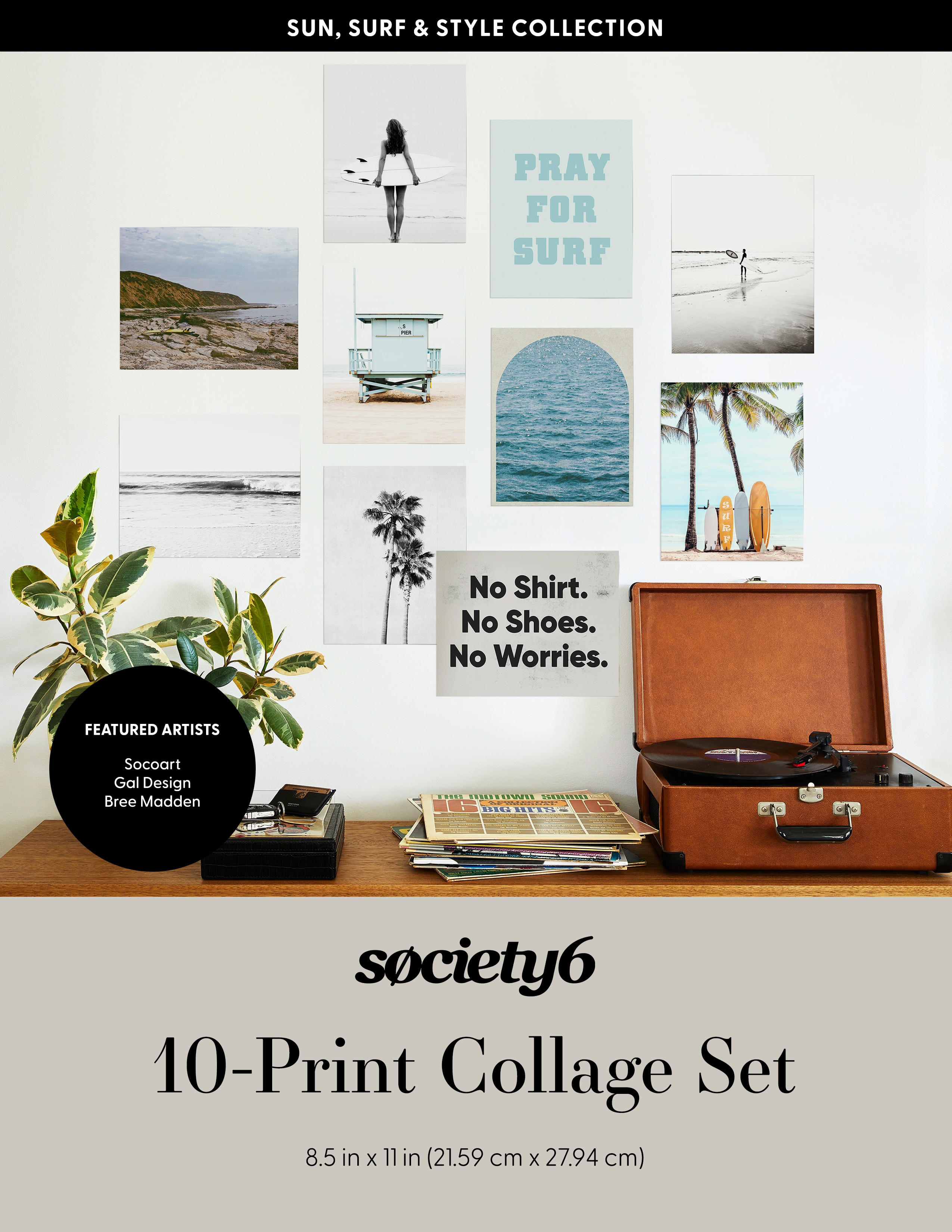 Society6 Collage Kit Set of 10 Prints 8.5 x 11 Inch