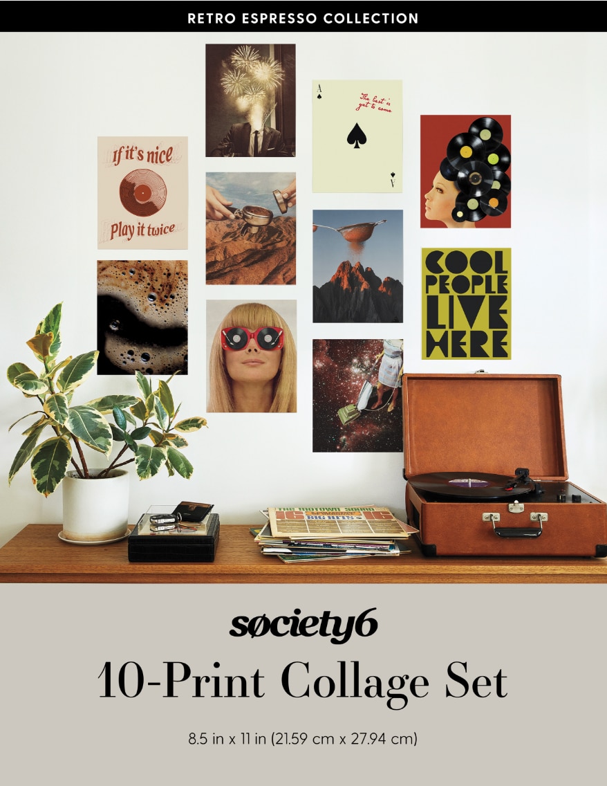 Society6 Collage Kit Set of 10 Prints 8.5 x 11 Inch