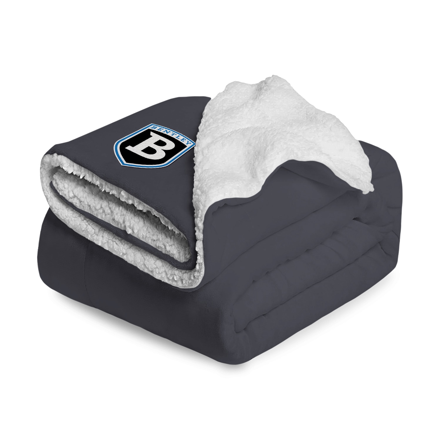 Bentley University Embroidered Sherpa Blanket