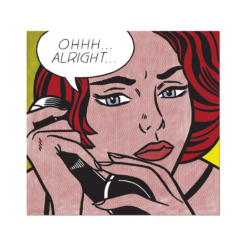 Ohhh Alright  by Roy Lichtenstein - Die-Cut-Sticker