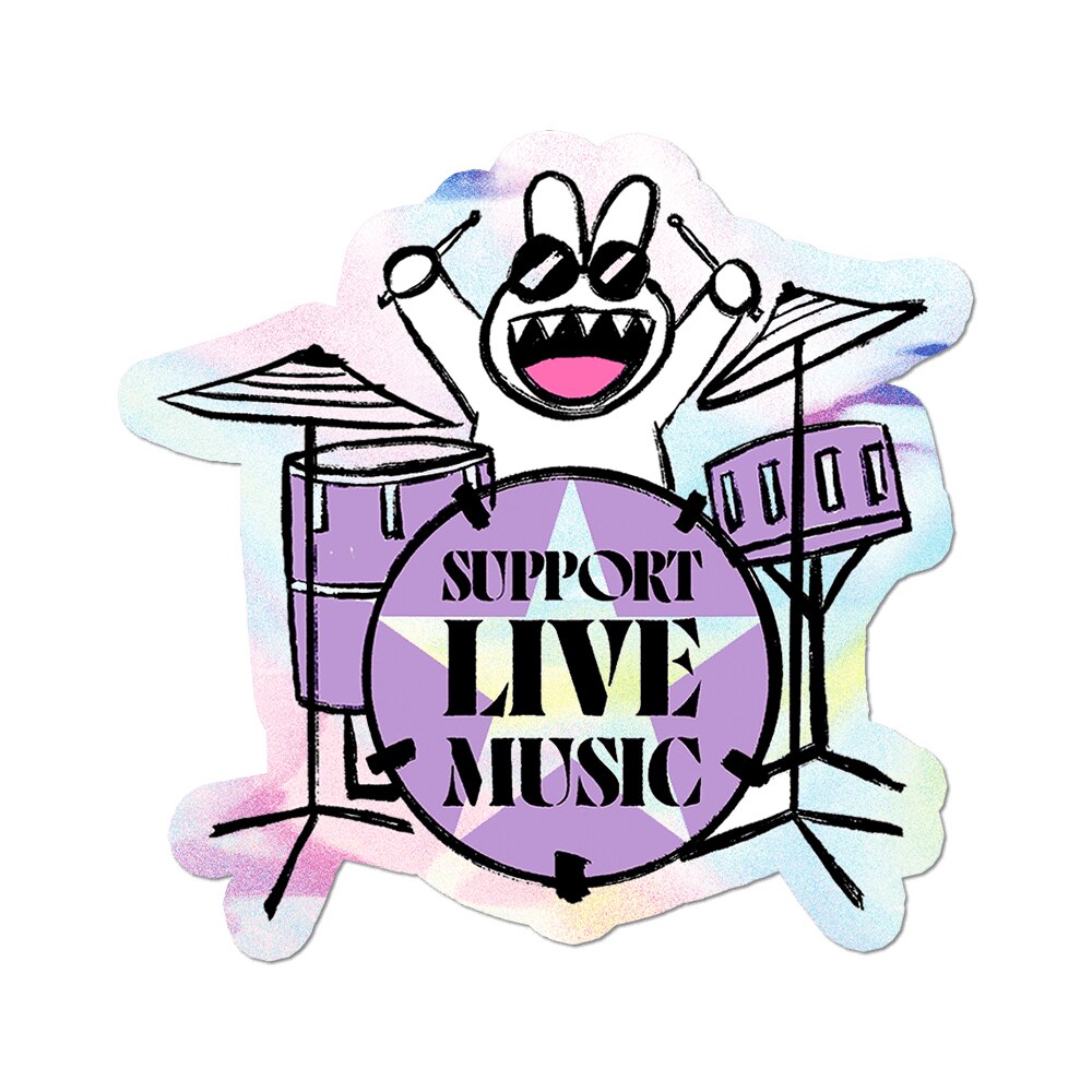 Support Live Music Die-Cut Sticker