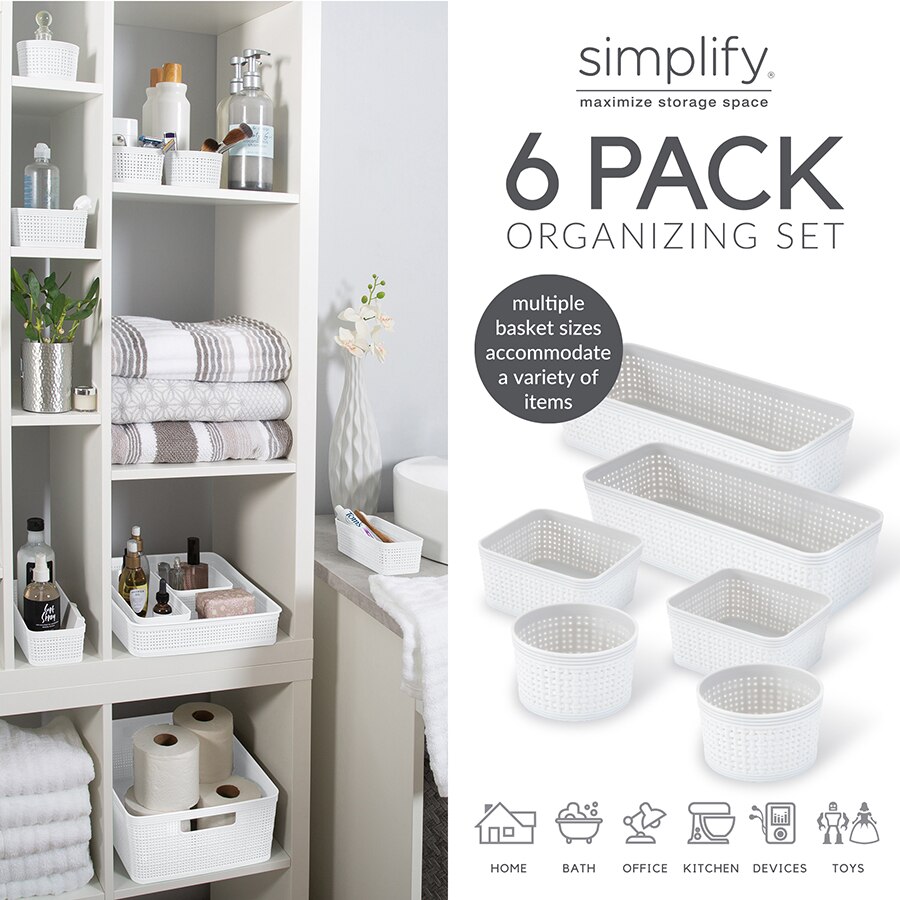 Simplify 6 Pack Organizing Set in White
