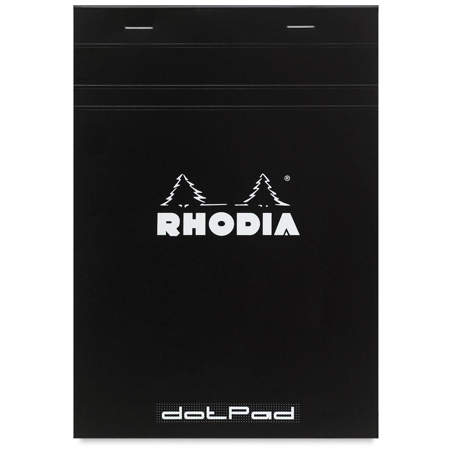 Rhodia Top-Stapled Notepad - Black DotPad 6" x 8-1/4"