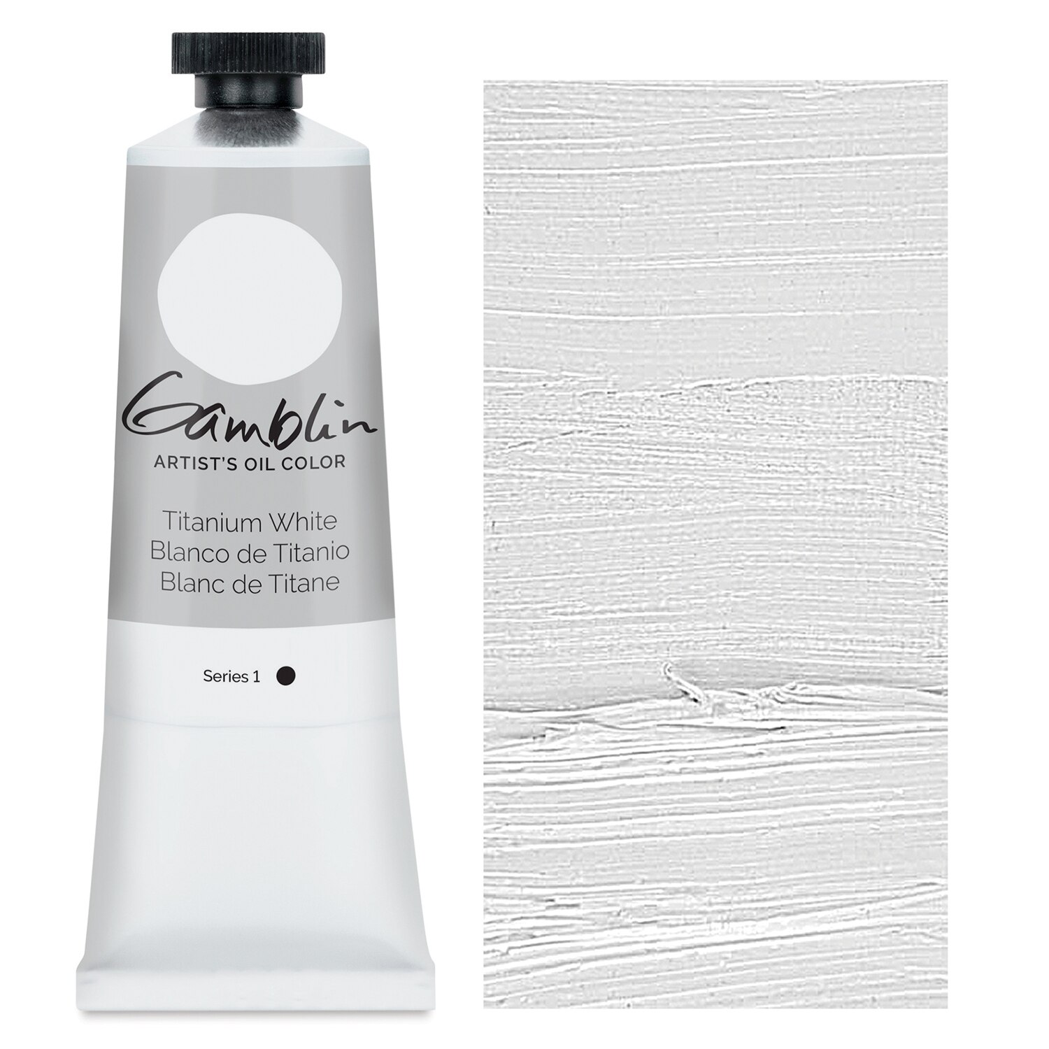 Gamblin Artist Grade Oil Color, 37ml, Titanium White