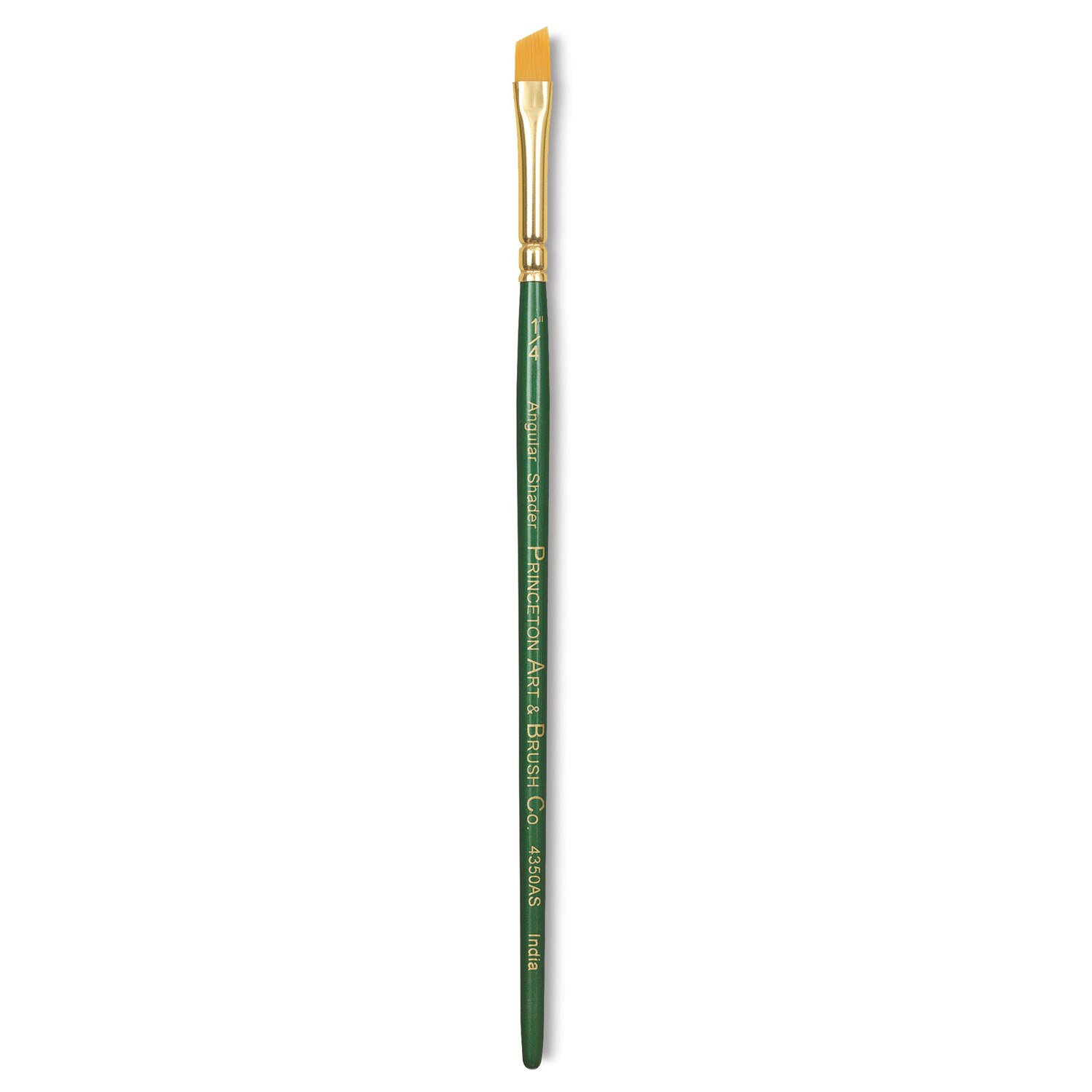 Princeton Brush Lauren Golden Synthetic Watercolor & Acrylic Brush, Angular Shader, 1/4"