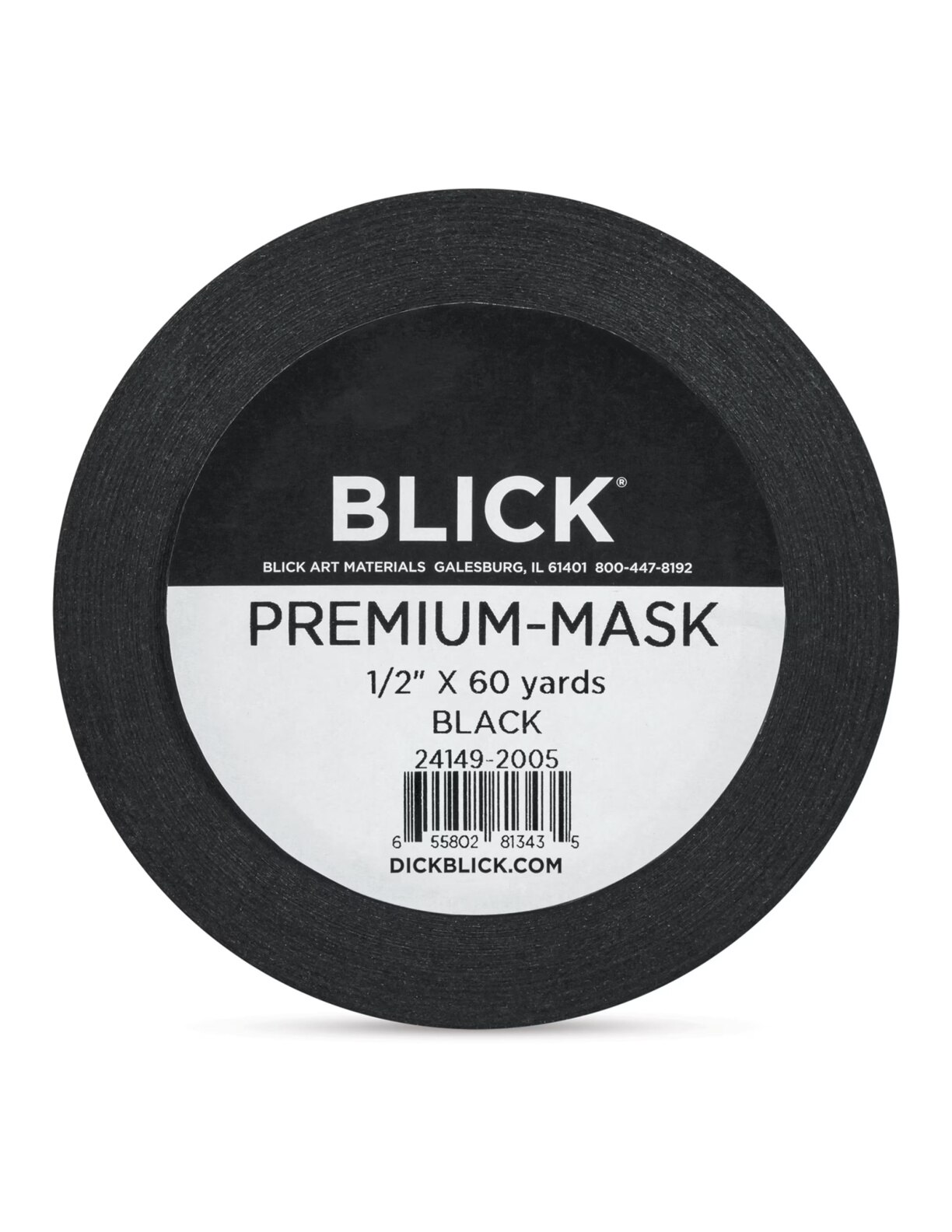 Blick Premium Masking Tape - Black 1/2'' x 60 yds