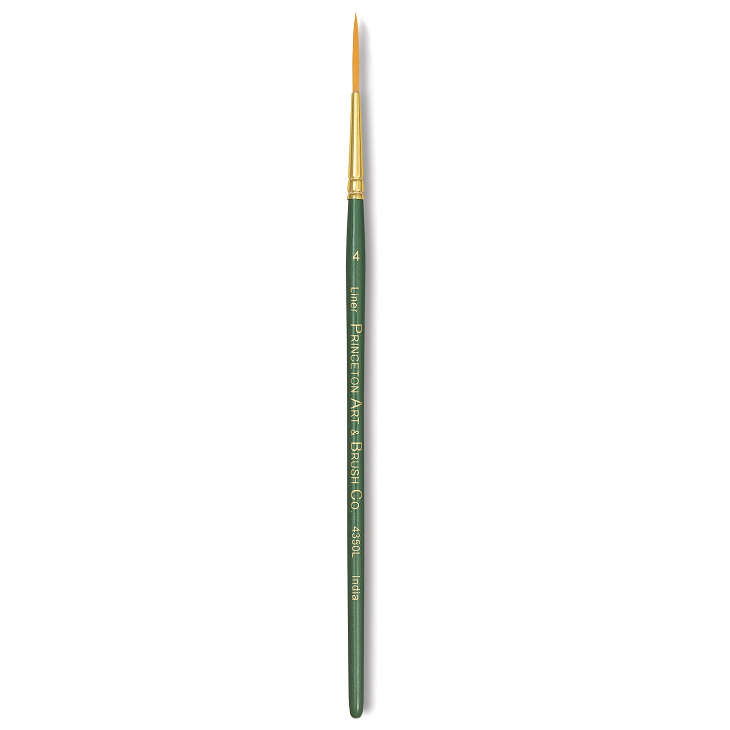 Princeton Brush Lauren Golden Synthetic Watercolor & Acrylic Brush, Liner, 4