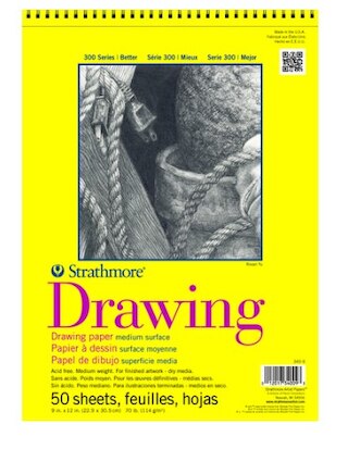 Strathmore Drawing Paper Pad, 300 Series, 20 Sheets, 9