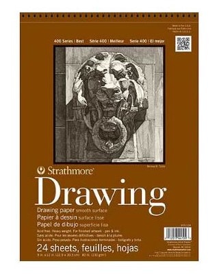 Strathmore Drawing Paper Pad, 400 Series, Medium Surface, 18" x 24"