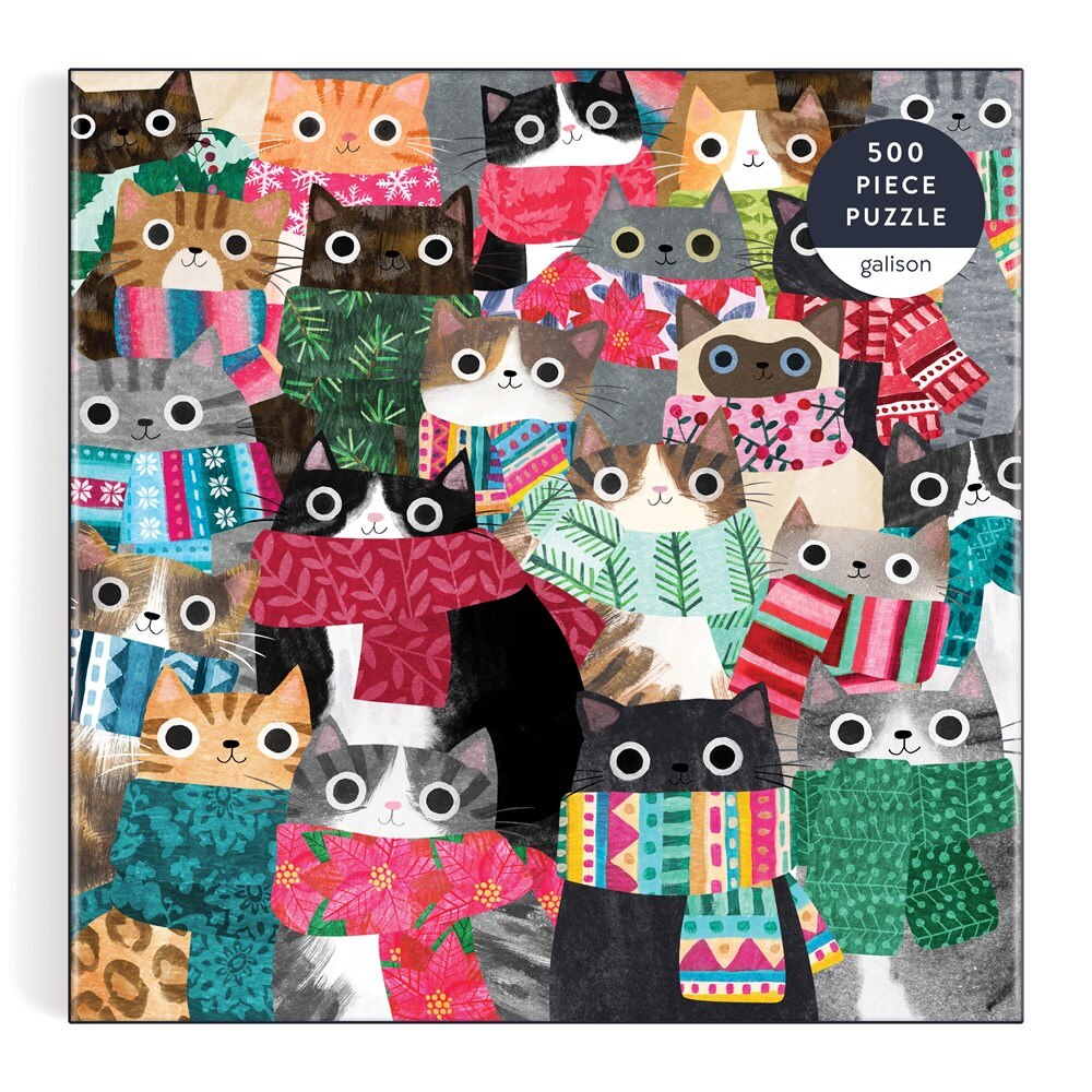 Wintry Cats 500 Piece Puzzle