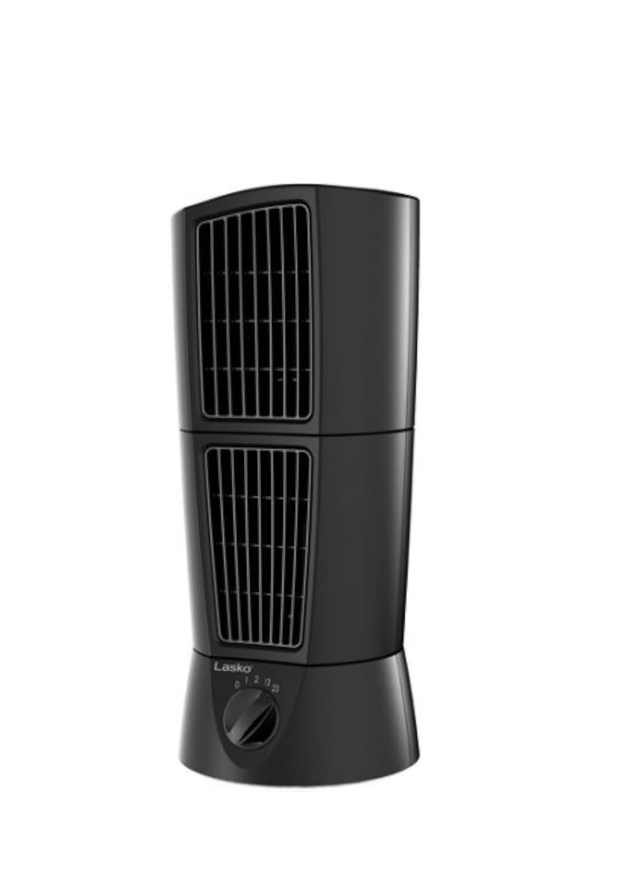 Lasko Desktop Wind Tower Oscillating Multi-Directional 2-Speed Table Fan Black