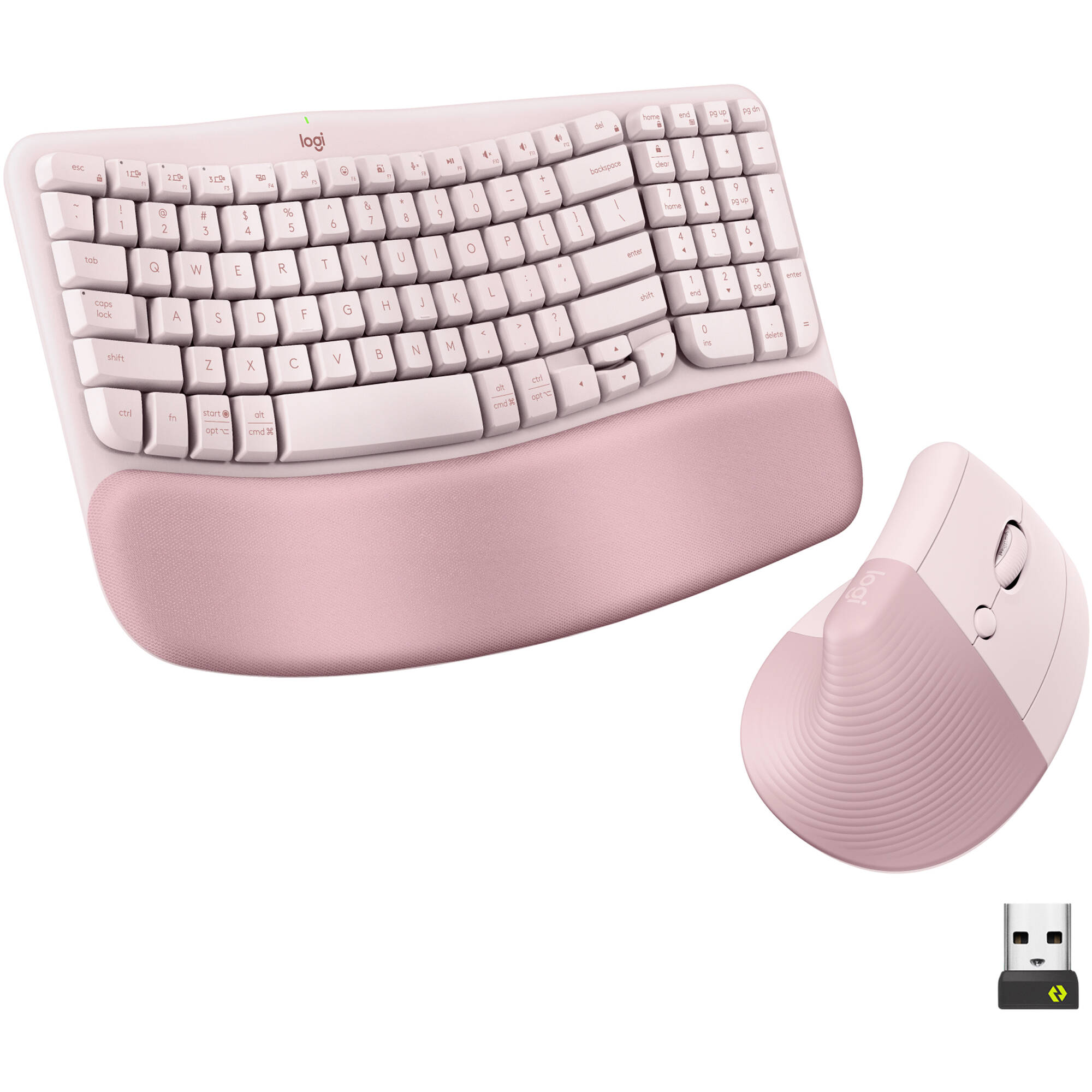 Logitech Wave Keys & Lift Vertical Mouse Combo