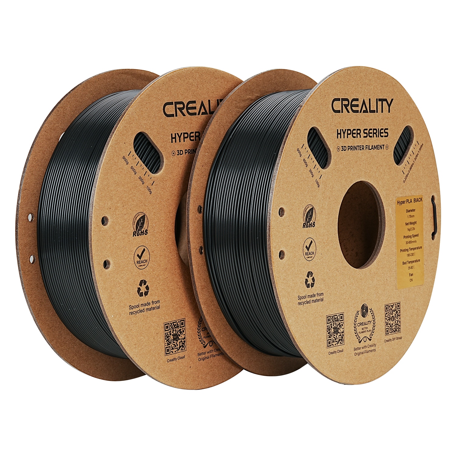 Hyper PLA Filament 1.75 mm in 2.2 lbs (2 pack)