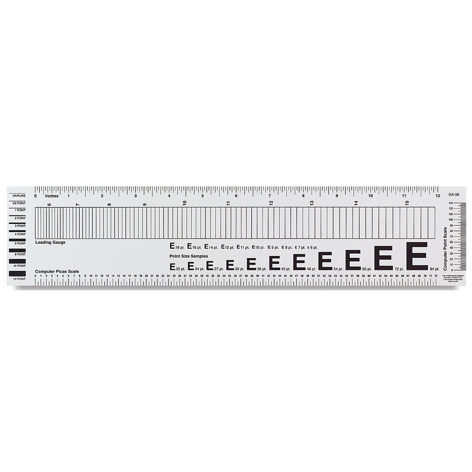 Westcott Flexible Typesetter's Ruler - 13 3/4"