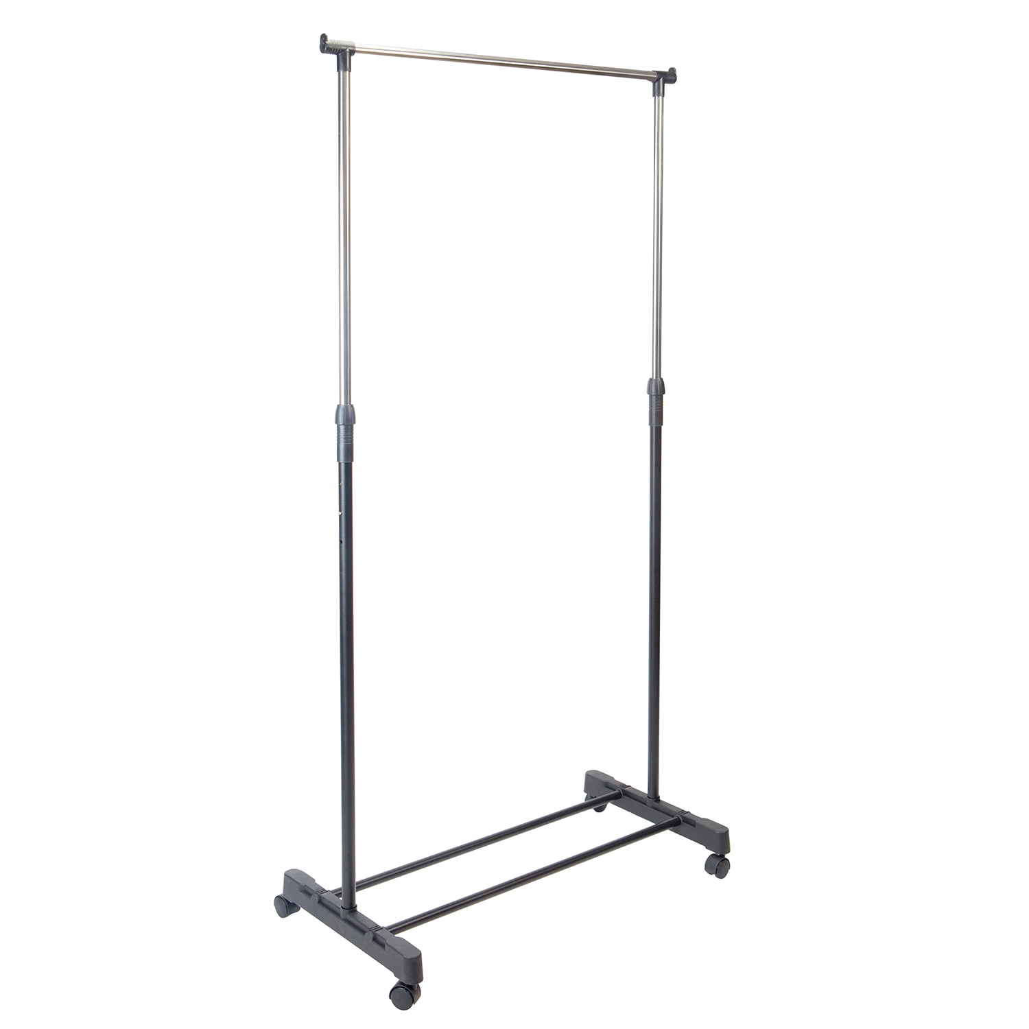 Simplify Single Tier Adjustable Height Rolling Garment Rack