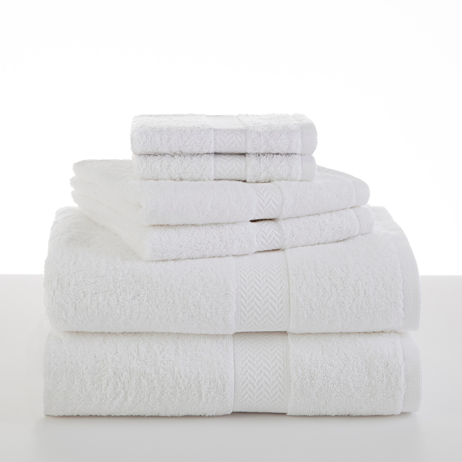 Martex Ringspun Optical White 6-Piece Towel Set