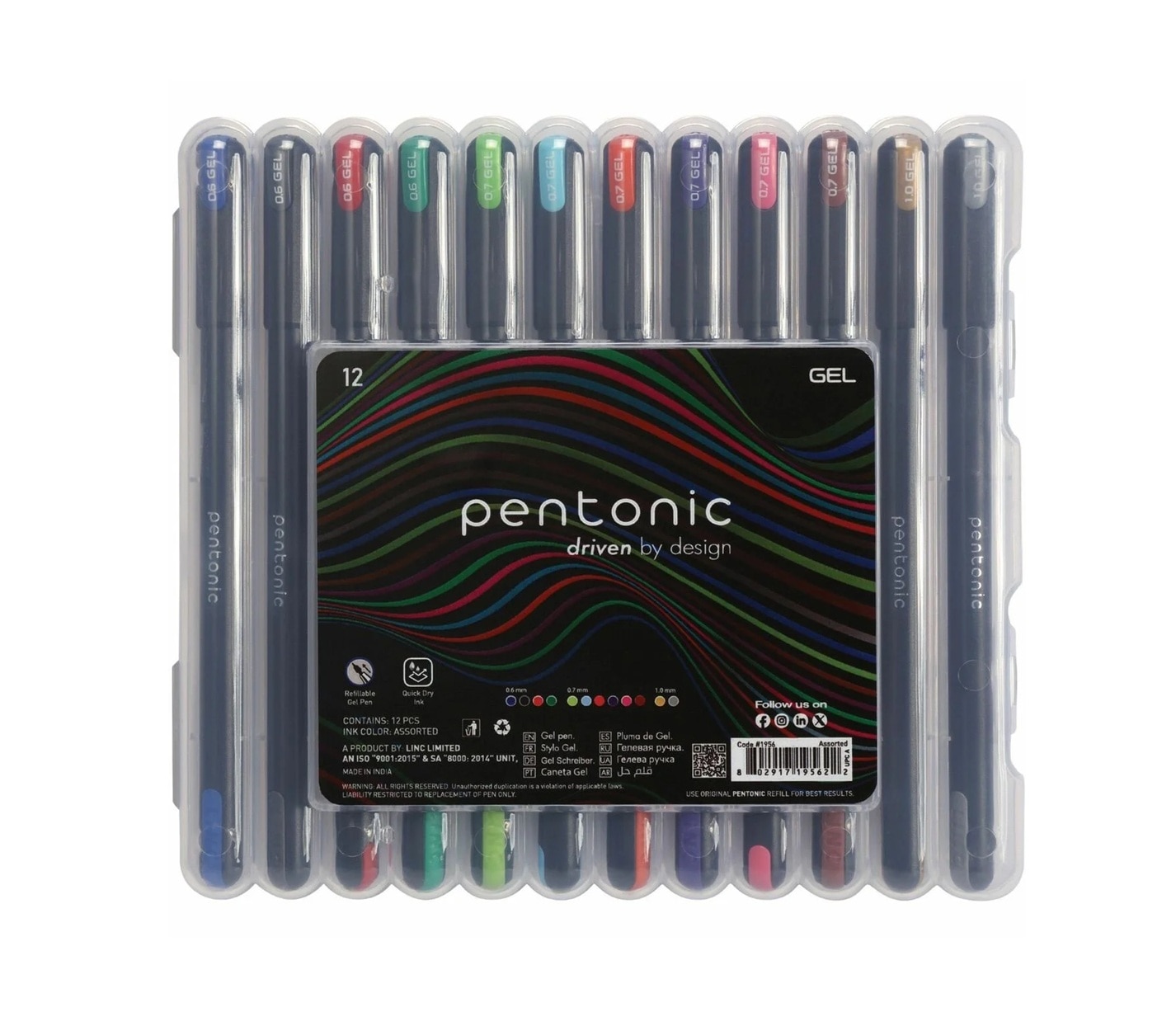 Pentonic Gel Pens Assorted Colors 12pk