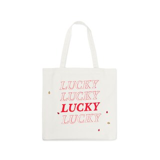 Image 1: kate spade new york Canvas Book Tote - Lucky Ladybug