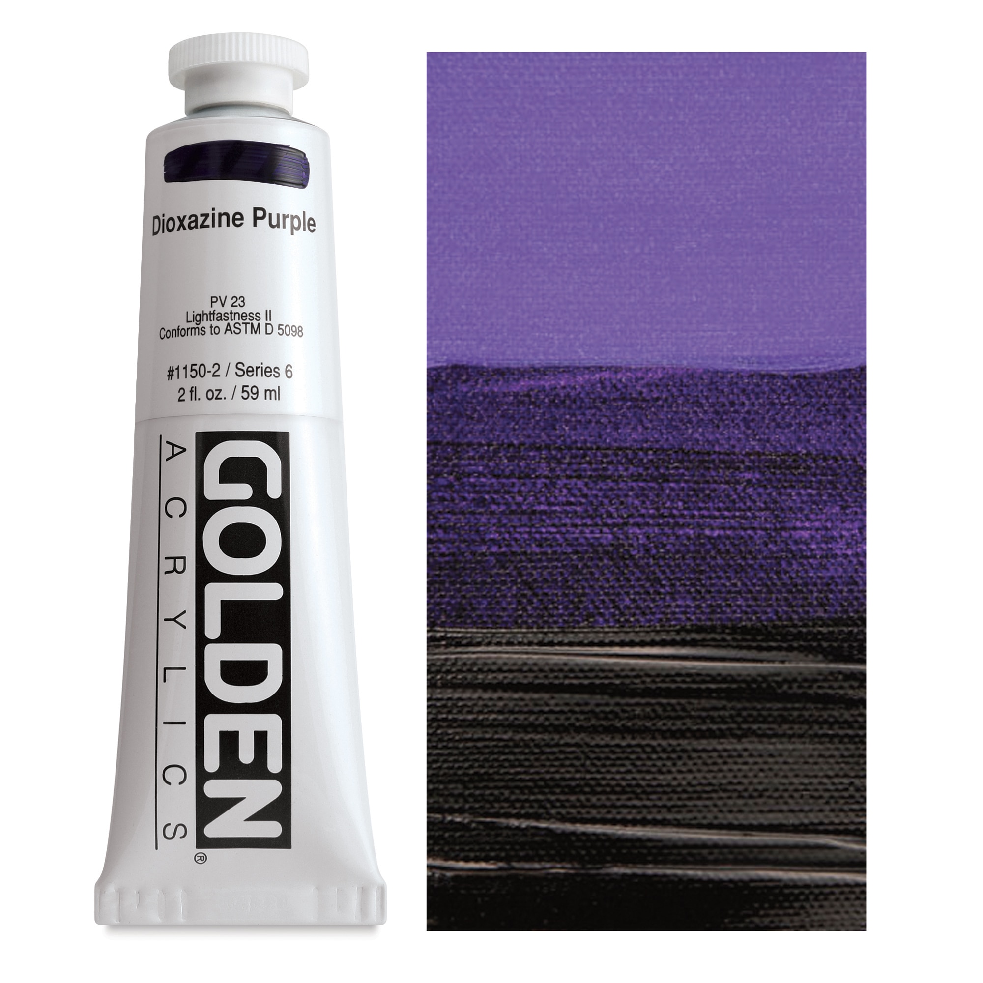 Golden Heavy Body Artist Acrylics - Dioxazine Purple 2 oz Tube