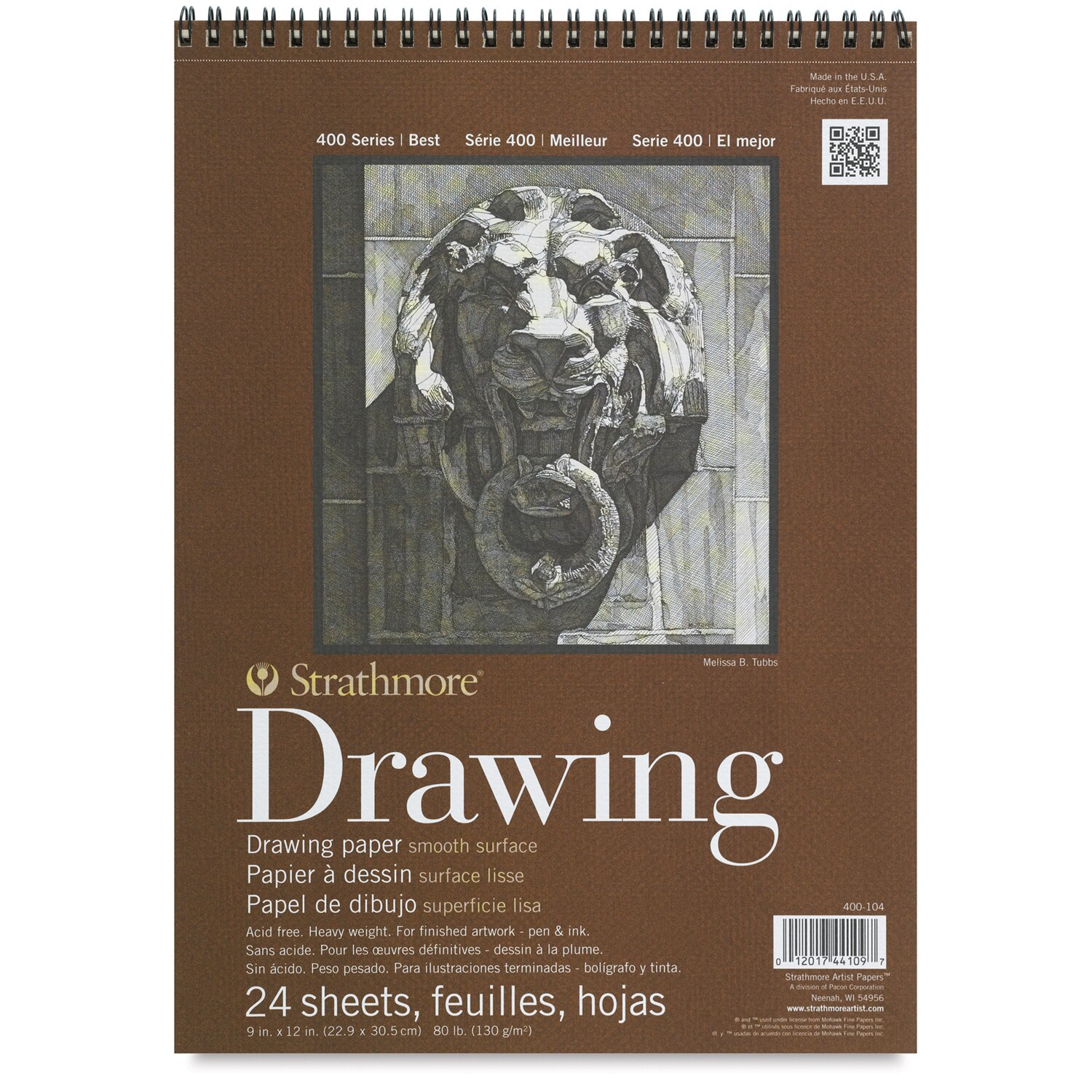 Strathmore 400 Series Smooth Surface Drawing Pad - 9" x 12" 24 Sheets
