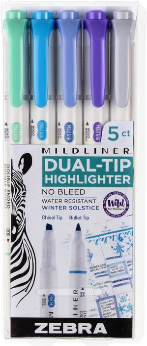 Zebra Mildliner Highlighter Winter Solstice 5pk