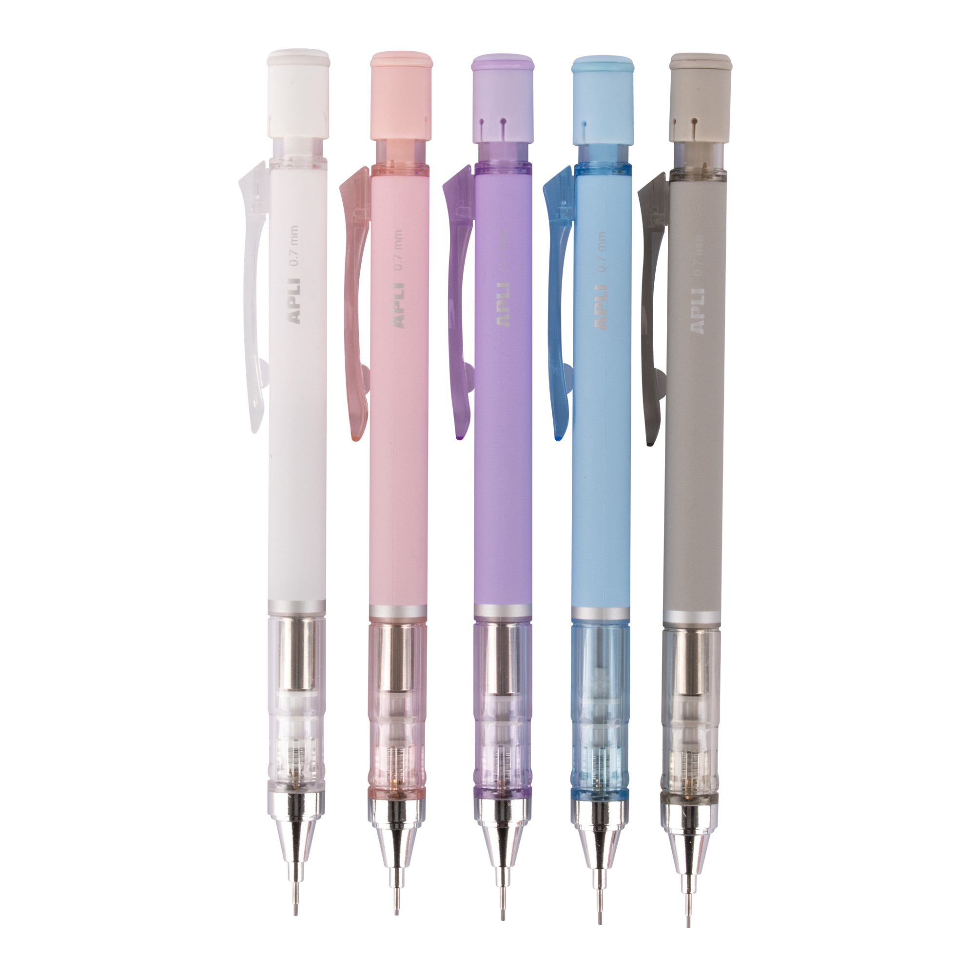 APLI Nordik Collection Mechanical Pencils with Eraser Assorted Colors