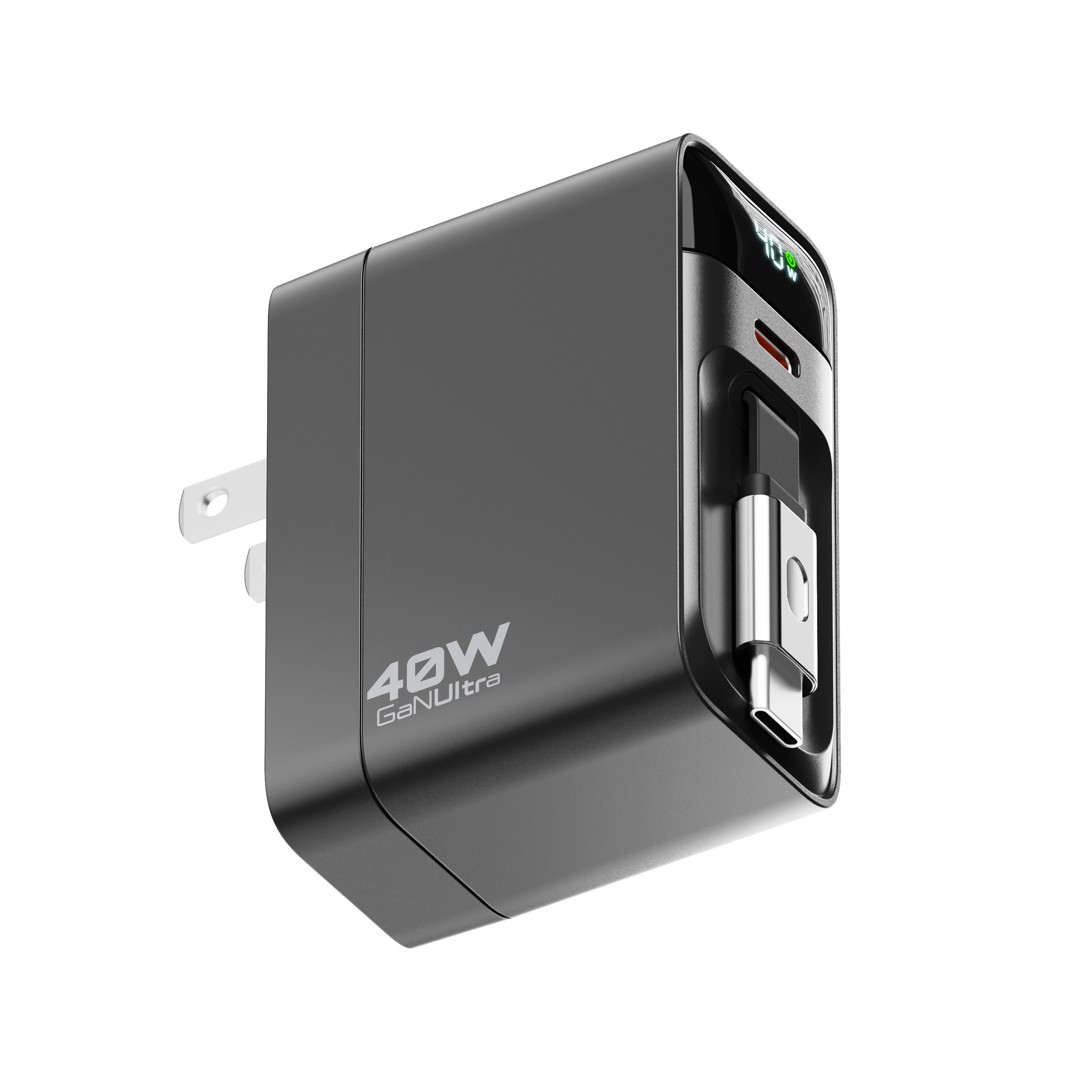 ReelCharge 40W Wall Charger with Retractable Cable