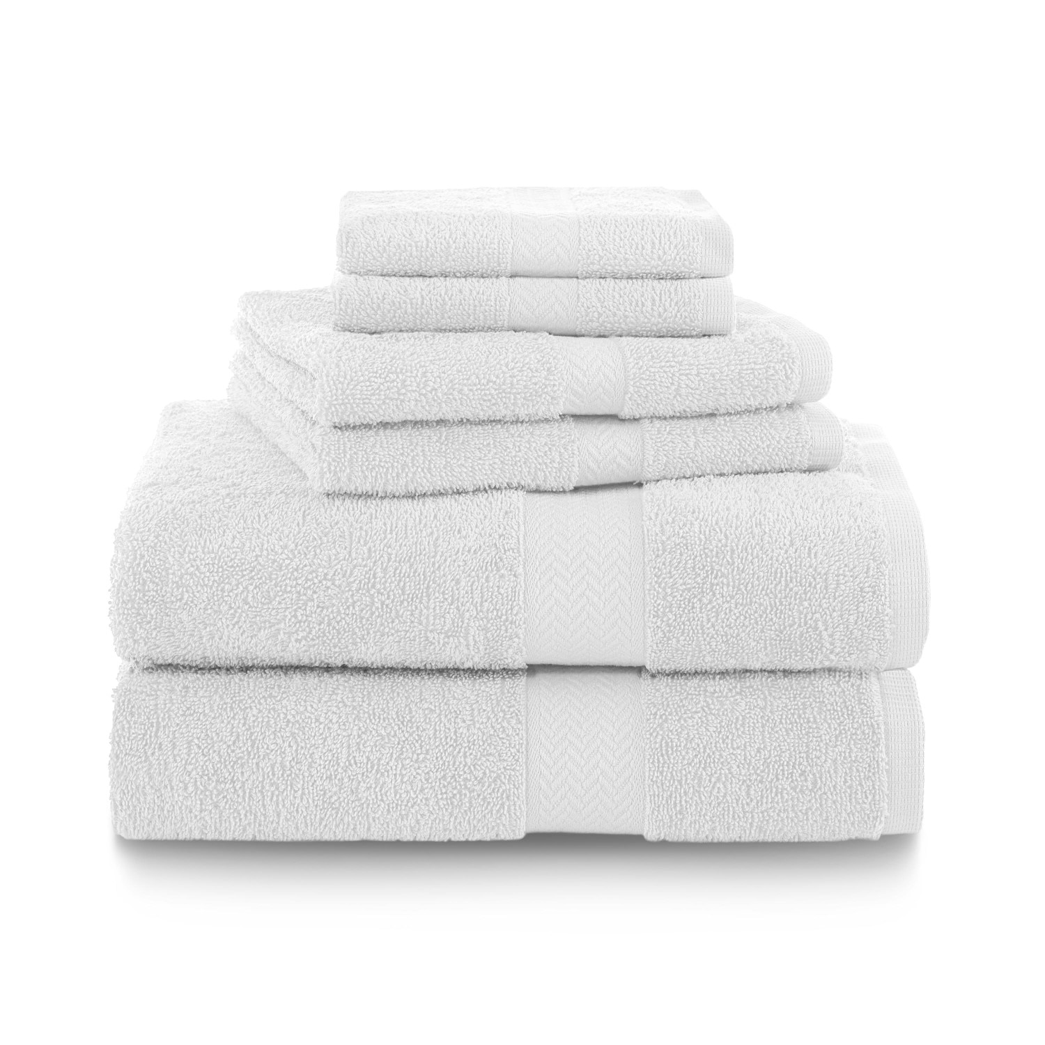 Martex Ringspun Optical White 6-Piece Towel Set