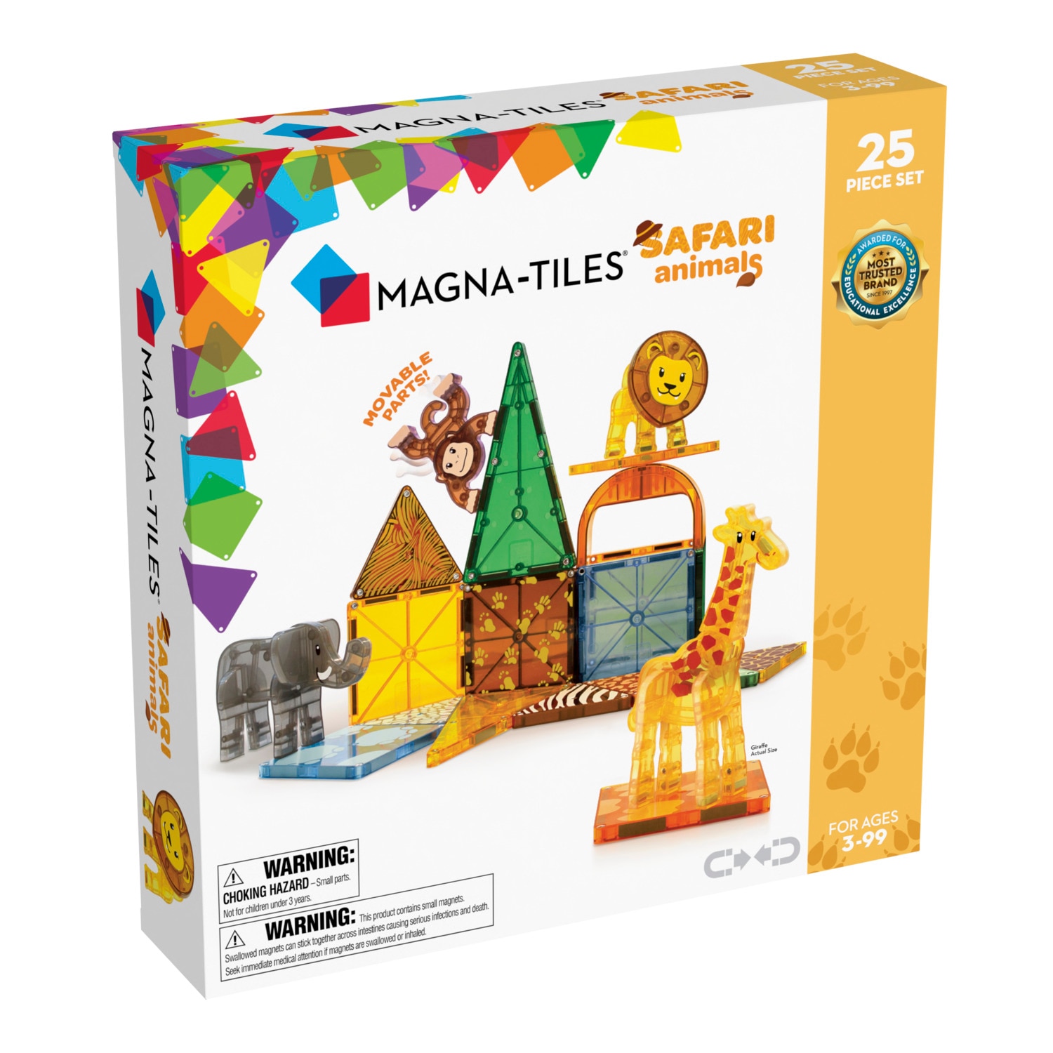 Magna-Tiles Safari Animals 25-Piece Set
