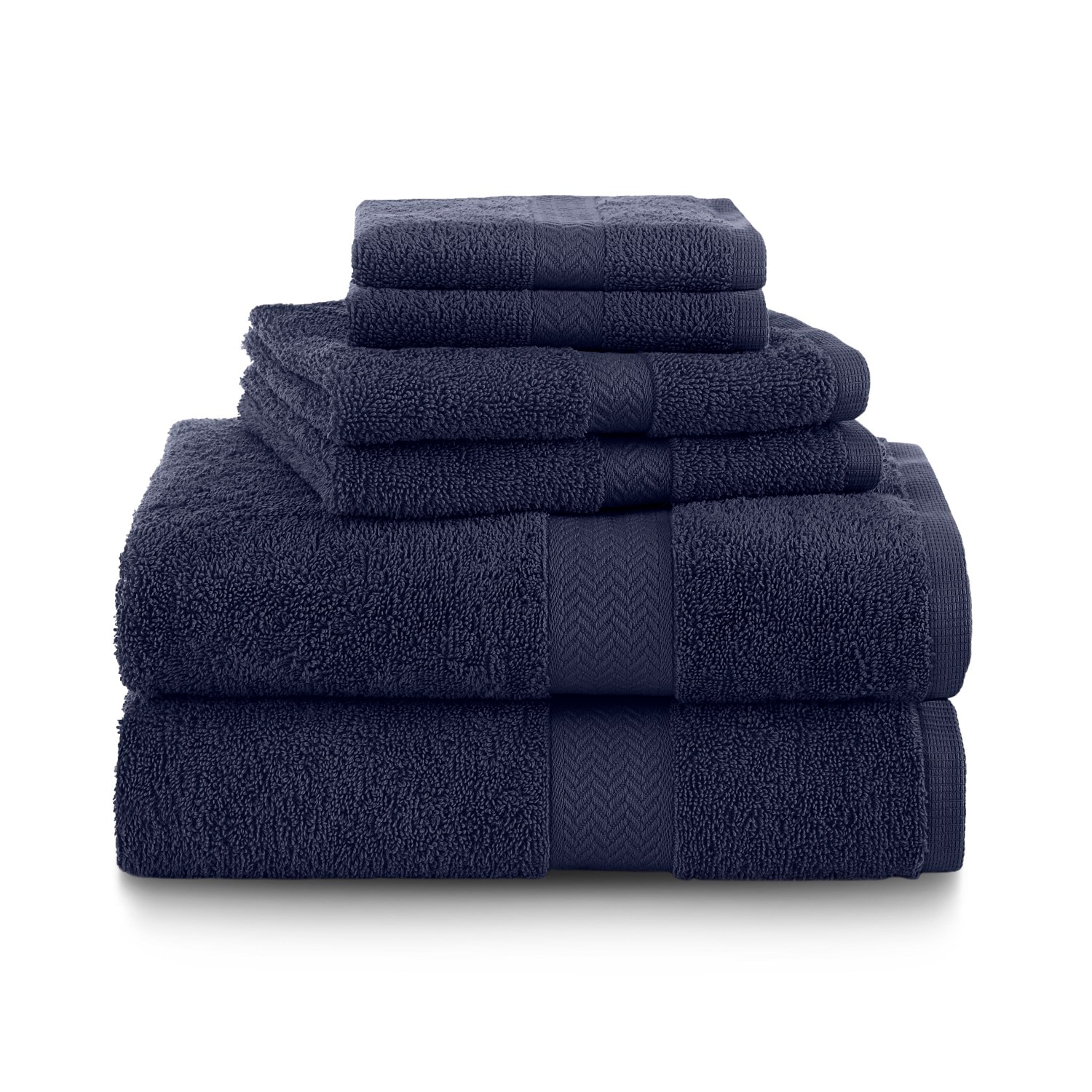 Martex Ringspun Navy 6-Piece Towel Set
