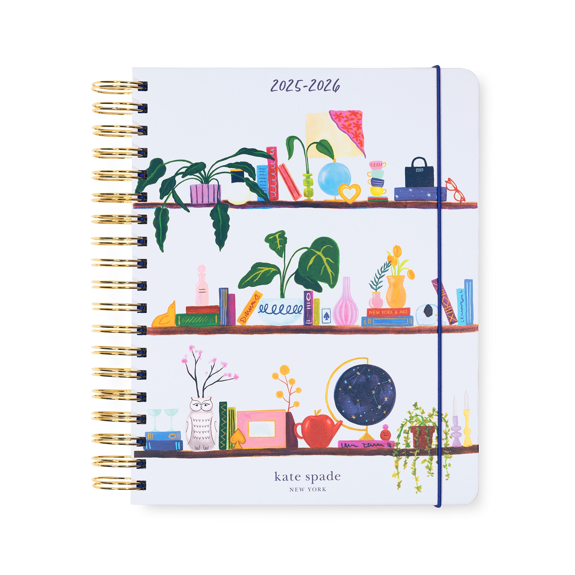kate spade new york 17 Month Mega Planner - Charmed Bookshelf Blue