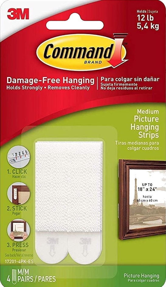 3M Command Medium Picture Hanging Strips 4ct