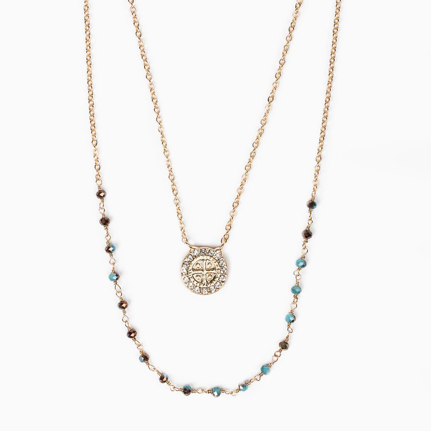 My Saint My Hero Blessings and Grace Necklace Gold