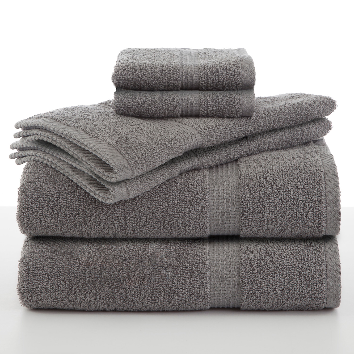 Utica Essentials Towel Set 6 Piece Grey