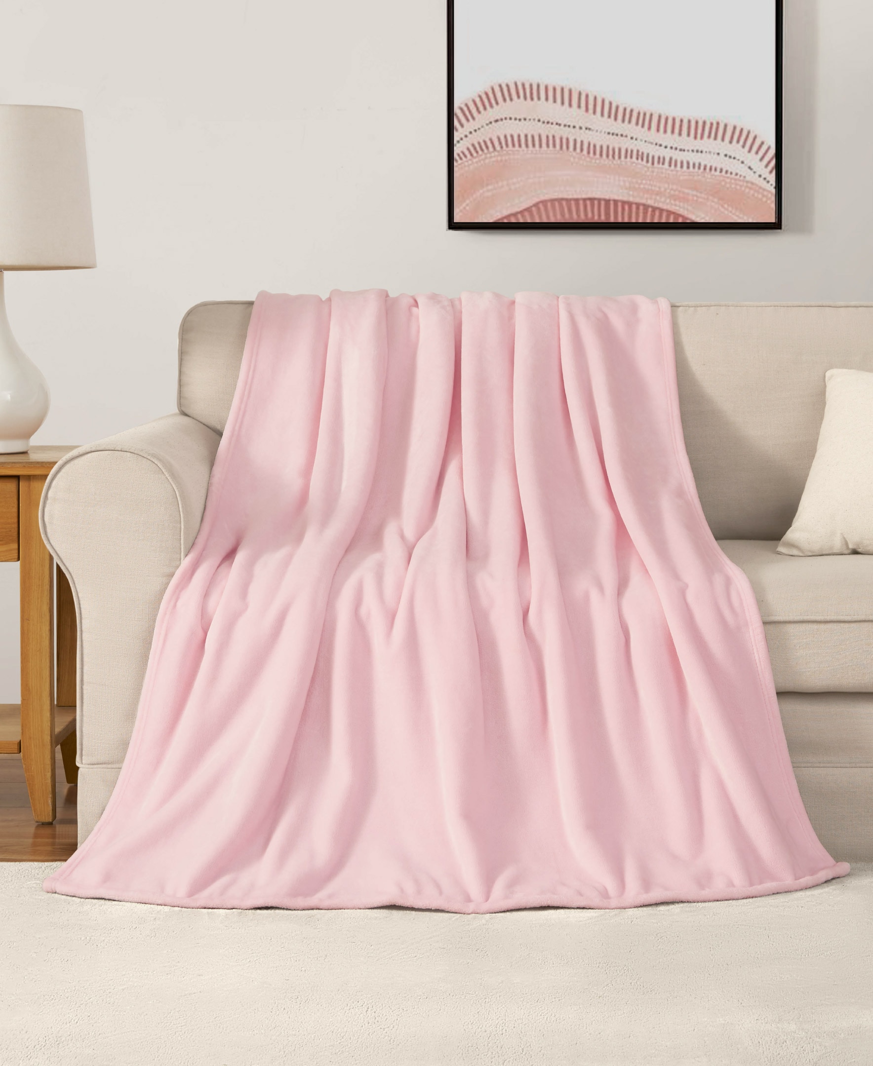 The Sheet Lab Solid Plush Throw Blanket 50"X70"