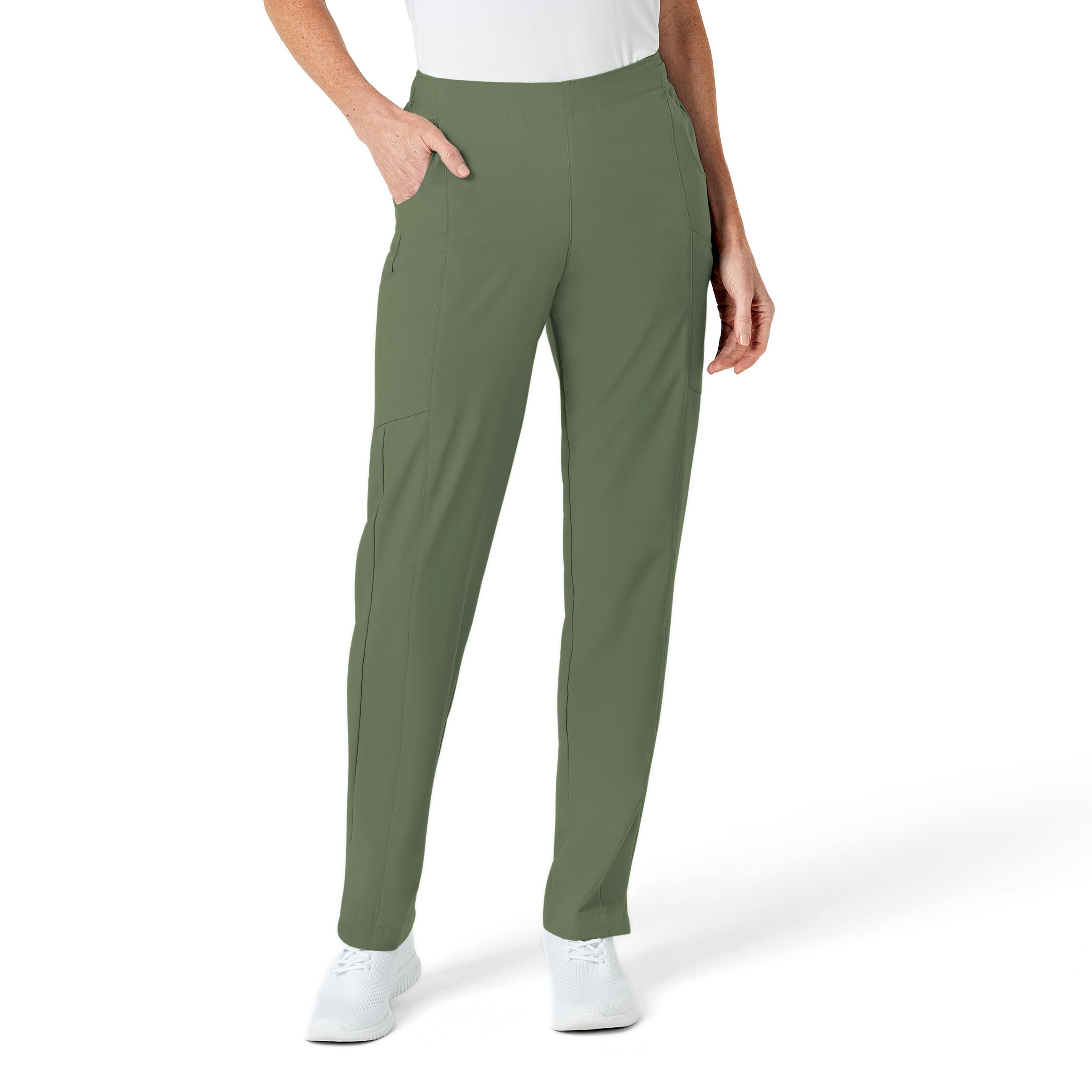 WonderWink W123 Women's Flat Front Double Cargo Scrub Pant, 5155 Tall