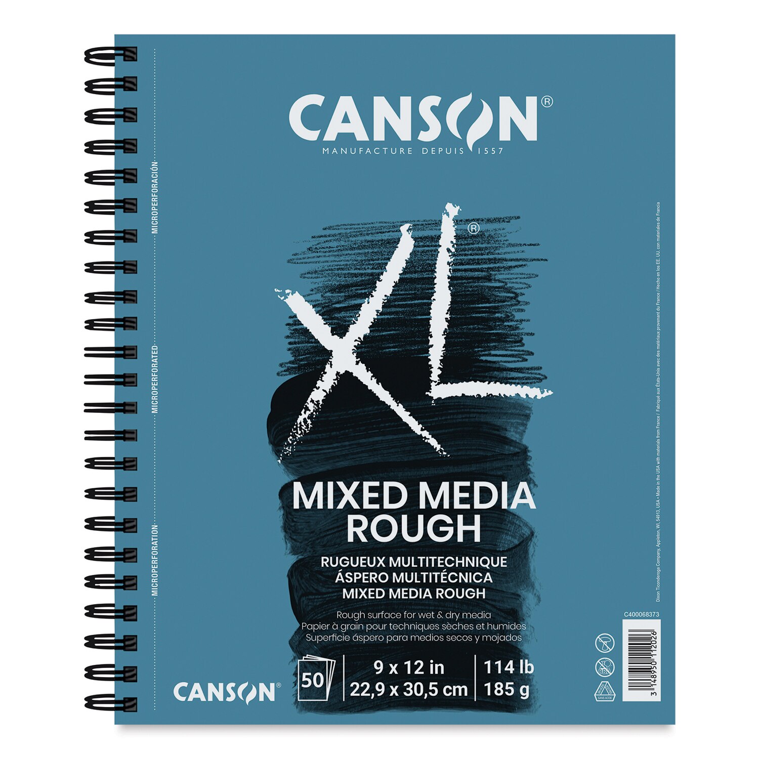 Canson XL Mixed Media Rough Pad - 9" x 12" Rough 60 Sheets