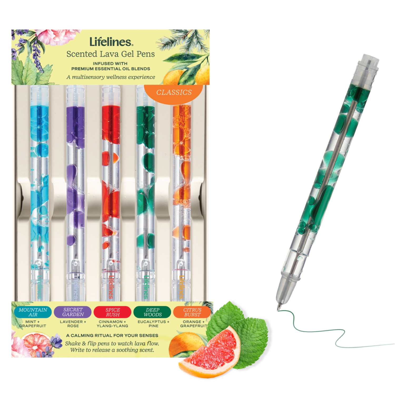 Lifelines Scented Lava Pen Set- 5 Pack